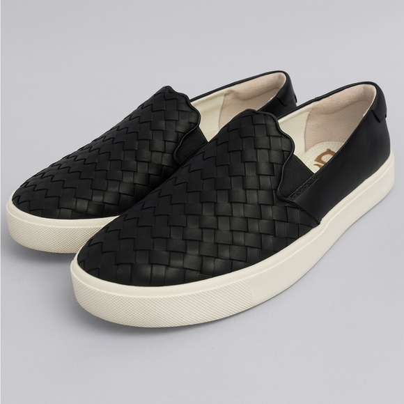 Sam Edelman Eda Black Woven Leather Slip-On Sneakers, Women’s (Size 8) - Picture 1 of 8